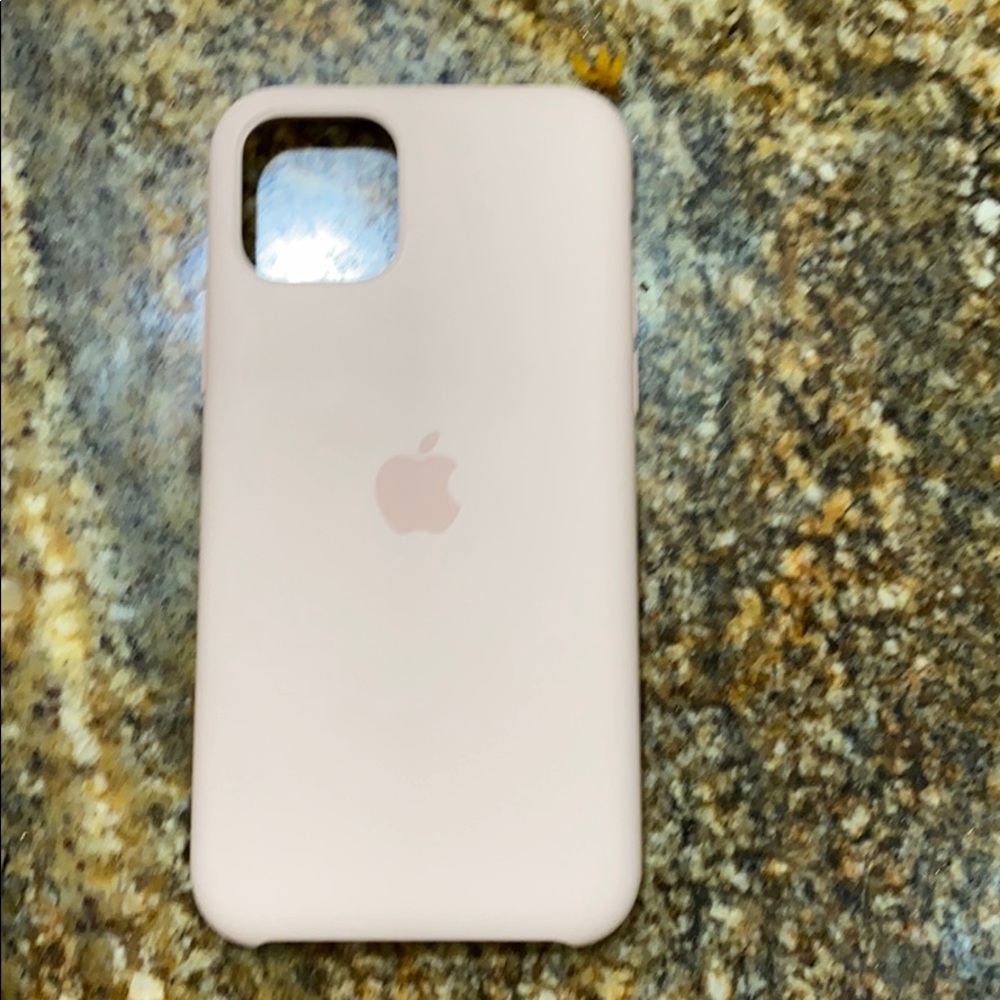 Apple iPhone 11 pro silicone case. Light pink.